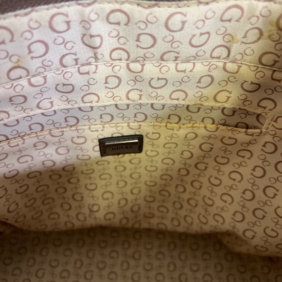 GUESS Tan and Brown Monogram Tote - Picture 9 of 11